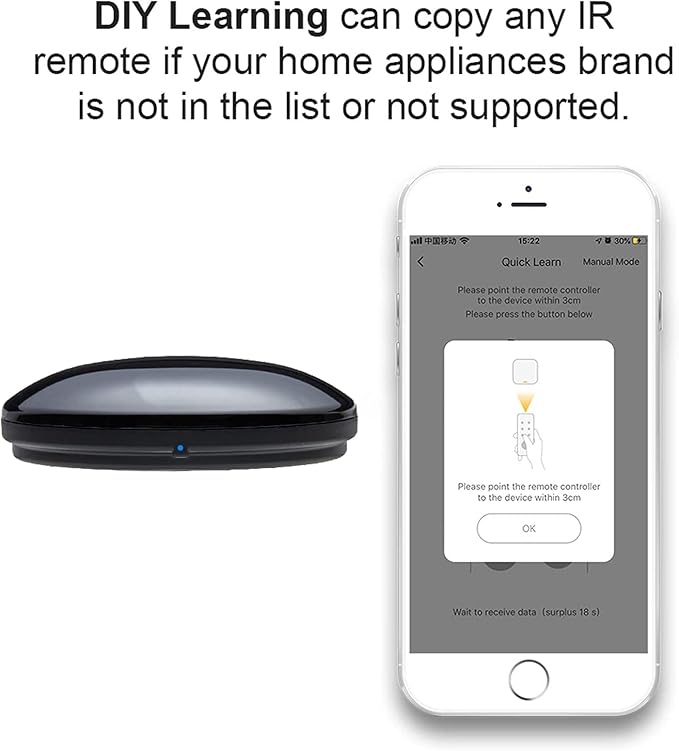 2 Pack Smart IR Remote Control,All in One WiFi IR Blaster Control, Universal Infrared Remote Control for TV DVD Air Conditioner STB etc,Compatible with Alexa, Google Assistant No hub