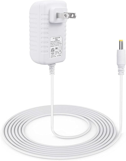 15W Power Cord Adapter for Echo Pop, Dot 5th Gen, Dot 4th, 3rd Generation, Kids Edition, TV Cube Smart Speakers - White Wall Charger Plug Long Cable, 5ft