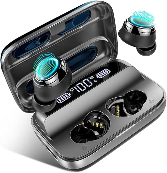 Motast Wireless Earbuds, Bluetooth 5.1 Earbuds with 140H Playtime, Bluetooth Headphones Noise Cancelling Stereo Bass Wireless Earphones in Ear with Mic, USB-C Charging Case, IP7 Waterproof Headset