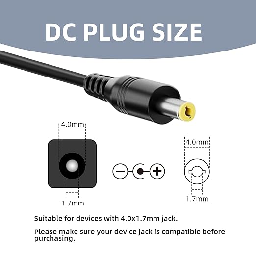 15W Power Adapter Cord for Alexa Echo Show 5 1st/2nd Generation, Dot 5th Gen/3rd Gen 2022,Kids Edition (2019),Fire TV Cube,Echo Pop,Dot with Clock Smart Speakers Charger Power Supply Cable Replacement