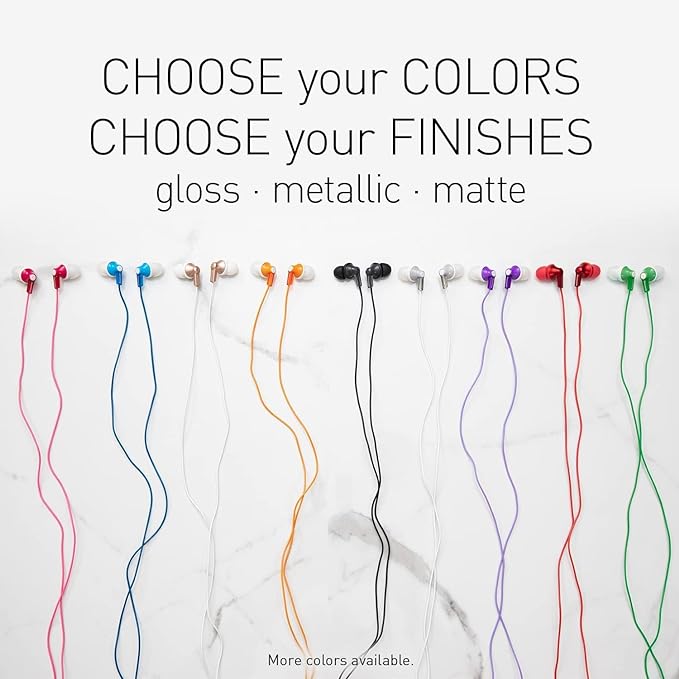 Panasonic ErgoFit In-Ear Earbud Headphones RP-HJE120-D (Orange) Dynamic Crystal Clear Sound, Ergonomic Comfort-Fit