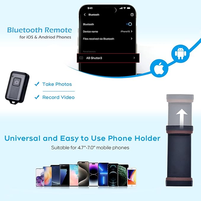 Camera Tripod Stand, LINKCOOL 74 Inch Tall Tripod for Camera Canon Nikon Sony - Lightweight Aluminum Tripod Camera Stand with Detachable Head, Remote Shutter & Phone Mount for Vlog Live Streaming