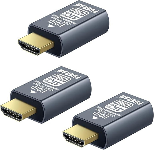 4K 120Hz HDR HDMI 2.1 Dummy Plug – High-Resolution Virtual Display Emulator for PC, VR Headsets & Cryptocurrency Mining EDID Headless Ghost Display Adapter (4K/120Hz-HDR/12bits-3P)