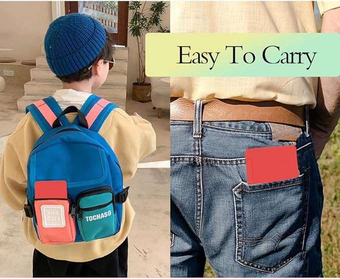 Desk Calculator, Desktop Small Calculators with Writing Notepad, Basic 4-Function Math Large Button Calculator, School Supplies for Kids, Middle/High School Students (Red)