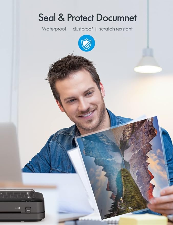 Thermal Laminating Pouches for Laminator, 5Mil Thickness, Letter Size Sheet 8.9×11.4inches, 100-pack, Clear