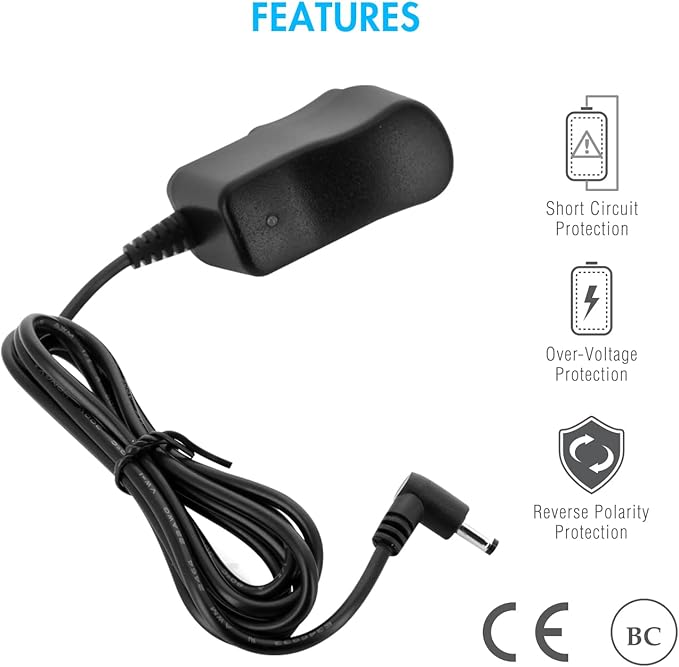 Tenergy 4.2V 1A Battery Charger with DC 4017 4.0x1.7 Connector, for 3.7V Li-ion 1S Rechargeable Battery