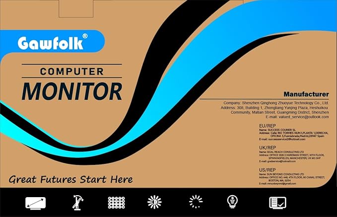 27 Inch 4K Monitor IPS 60Hz, UHD 3840 x 2160p PC Monitors, Computer Dispaly for Home & Office, Support HDMI & DP, Wall Mount Compatible