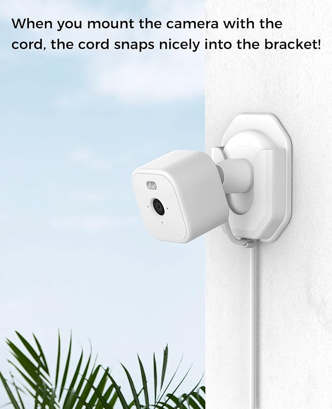 3 Pack Blink Mini No Drill No Screws Wall Mount Bracket for Blink Mini /Mini 2 /Outdoor 4 /Indoor Camera Mount Adhesive Bracket for Blink Camera