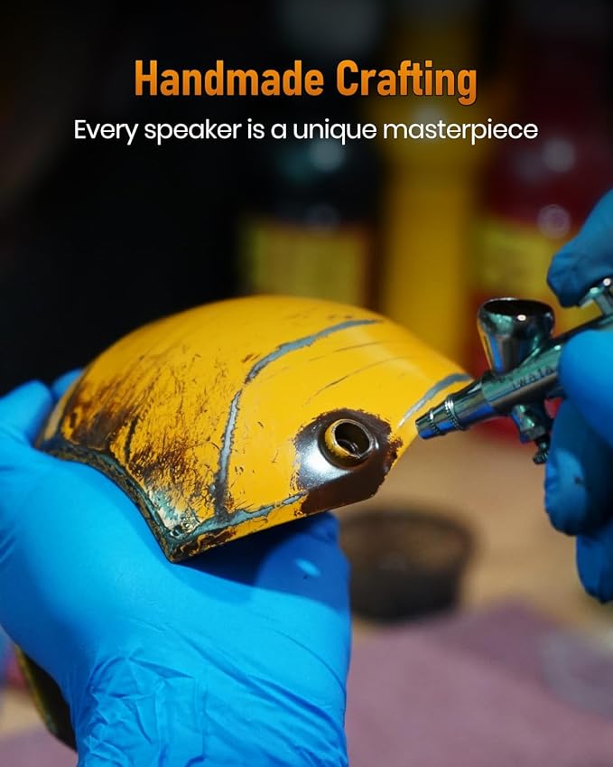 GravaStar Loudspeakers Mars Pro Portable Bluetooth Speaker New Version, Deep Bass Loud Stereo Sound, 15H Playtime, 6 RGB Lights, Dual Pairing, Portable for Home, Outdoors, Party, Camping, Home, Gifts