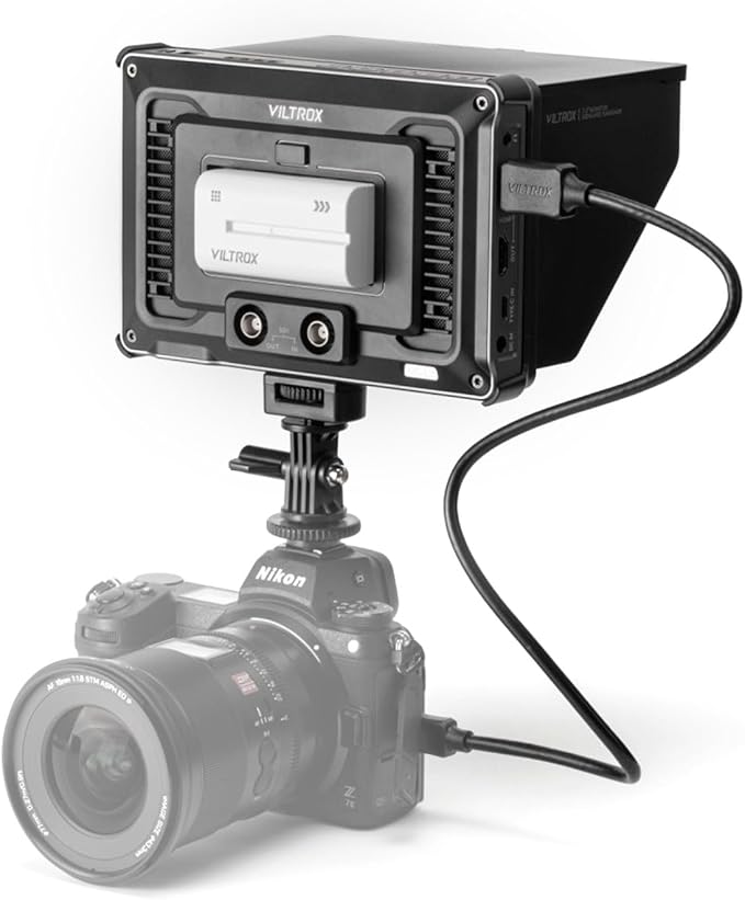 VILTROX DC-L2 7" 4K SDI Camera Field Monitor, 600nit Touch Screen, 4K 30Hz HDMI Loop in/Out DSLR Video External Monitor for Sony Canon Nikon with Sunshade Hood, Battery, Storage Bag