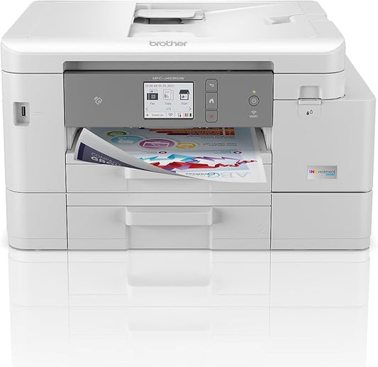 Brother MFC-J4535DW INKvestment -Tank All-in-One Color Inkjet Printer with NFC, Duplex and Wireless Printing Plus Up to 1-Year of Ink in-Box, White