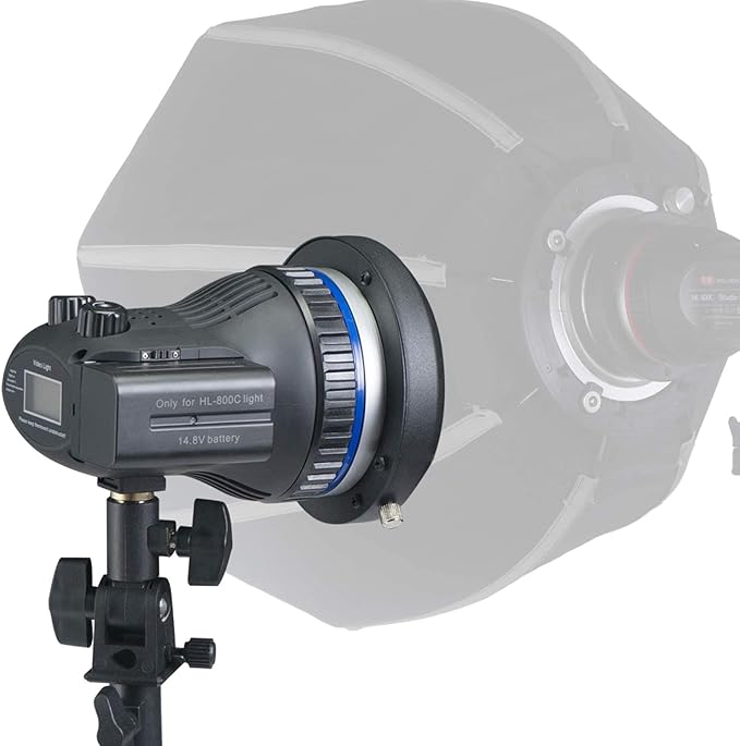 Wellmaking 80W Portable LED Light Continuous Light 5600K CRI 98 COB Spotlight Video Light Dimmable Lightweight Noiseless Fresnel Lens AC/DC Bowens Mount Wireless Remote Control Comes with Light Bag