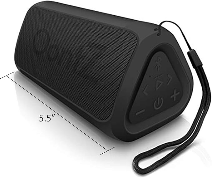 OontZ Angle 3 RainDance IPX7 Waterproof Bluetooth Speaker - 10W Sound, 12-Hr Battery, Budget-Friendly Portable Speaker Bluetooth 4.2 with 100ft Wireless Range for Travel, Party, Outdoor or Home