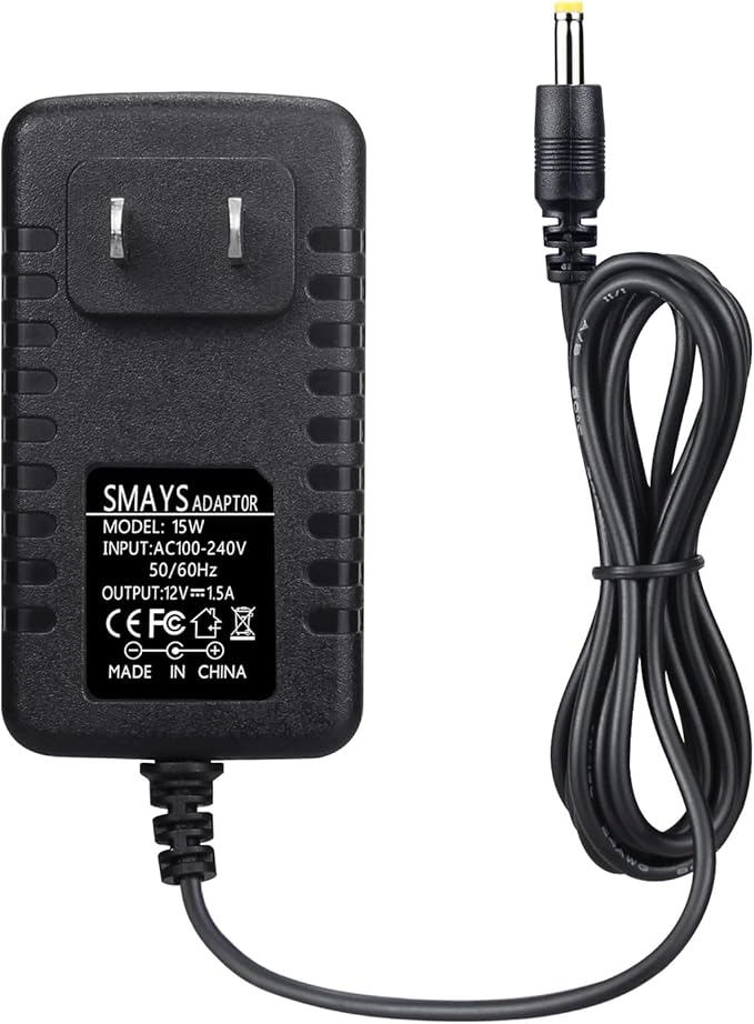 15W Power Cord Charger Replacement for Alexa Echo Spot, Echo Dot (3rd / 4th Gen / 5th Gen), Fire TV Cube, Show 5, Dot with Clock, Black