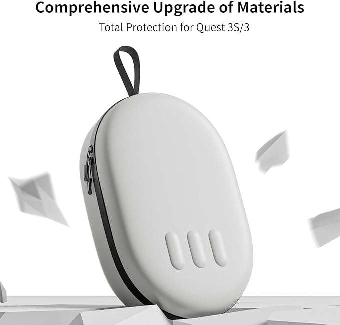 annapro Carrying Case for Meta Quest 3S/Quest 3/Vision Pro, Compatible with Battery Elite Strap, Controllers and Other Accessories, Hard Shell Case and Superior Protection for Travel, Grey