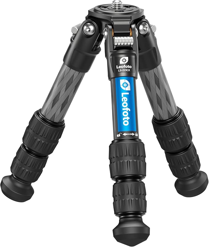 Carbon Fiber Mini Tabletop Tripod for Camera, 12.44" Foldable Desktop Tripod with Convertible 1/4" & 3/8" Screw for Sport Camera, Phone Holder, Projector, Max Load 22LB/10KG