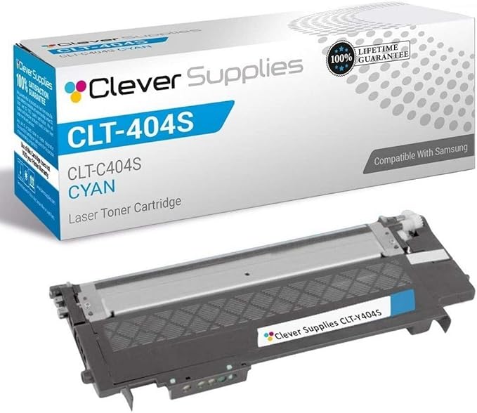CS Replacement Toner Cartridge Compatible with Samsung CLT-404S CLT-C404S Cyan Xpress C430 Xpress C430W Xpress C480 Xpress C480W Xpress C480FW
