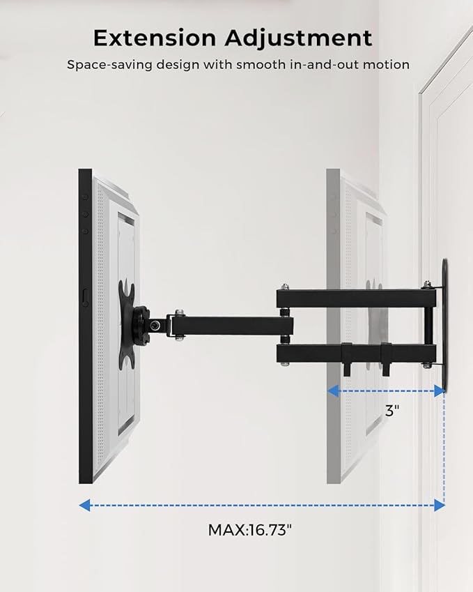 UBeesize Wall Mount for Echo Show 21 and Echo Show 15, Full-Motion Extendable 360° Swivel & 270° Tilt Bracket for Alexa Show 21 &15 – Heavy-Duty, Easy to Install for Smart Displays