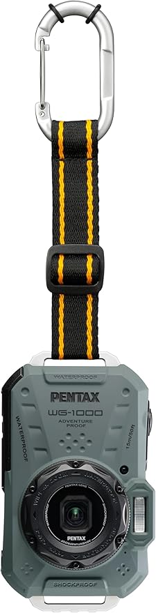 PENTAX WG-1000 Olive Waterproof Digital Compact Camera, Designed for Casual Outdoor and Underwater Photography, Waterproof to a Depth of 15 Meters, for up to one Hour of Continuous Operation