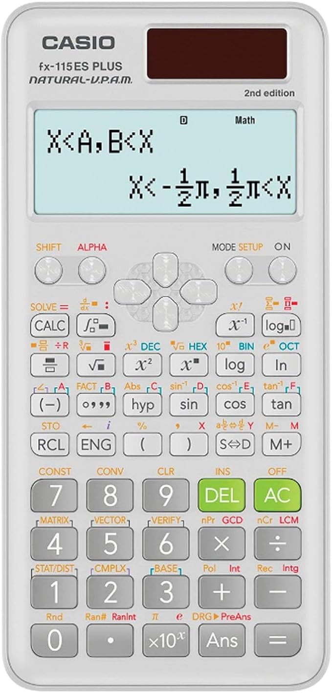 Casio fx-115ES Plus 2nd Edition – Advanced Scientific Calculator | 280+ Functions, Natural Textbook Display℠ | Ideal for Math, Science, Engineering & Statistics