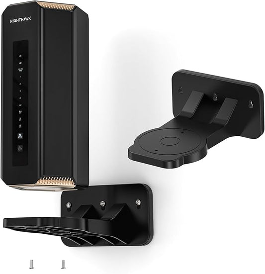 Wall Mount Kit for Nighthawk Wi-Fi 7 Routers RS200/RS280S/RS300/RS500/RS600/RS700S and Orbi WiFi 7 Mesh Systems RBE970/RBE972S/RBE973S/RBE870/RBE872/RBE873/ RBE770/RBE772/ RBE773 (Black,1 Pack)