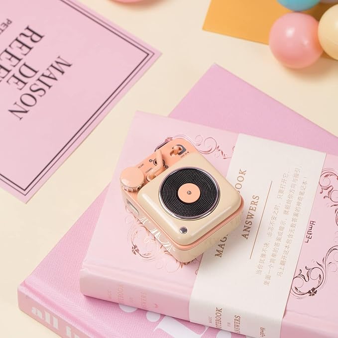 MUZEN Mini Bluetooth Speaker, Button Small Cute Portable Metal Retro Wireless Speaker with Loud Volume Great Sound and Portable Lanyard & Gift Bag for Office Classic Vintage Decor