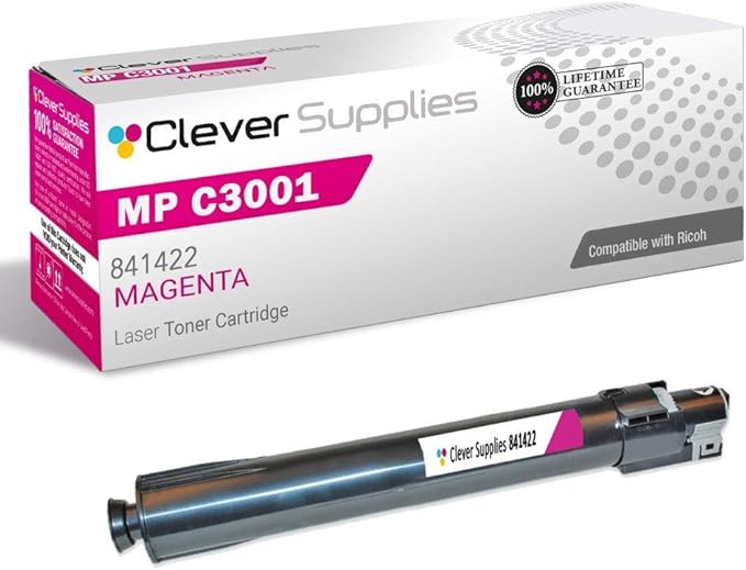CS Replacement Toner Cartridge Compatible with Ricoh MP C3001 841422 Magenta Lanier LD630C LD635C Savin C9130 C9135 Aficio MP C3001 MP C3501 Toner Cartridge Magenta