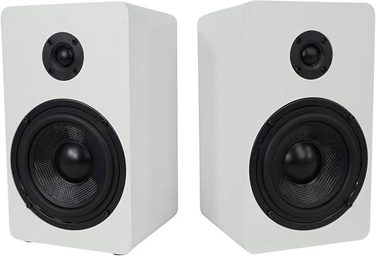 Rockville 2 RockShelf 54W 360w White 5.25"" Home Theater Bookshelf Speakers/4 Ohm, RockShelf 54W V2