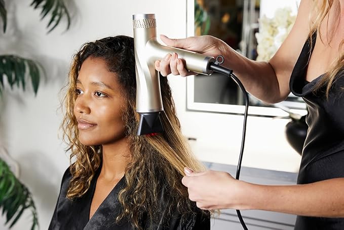 Blow Dryer with Scalp Massager, Ionic Reset Technology, Hair Dryer with Diffuser Attachment - Quiet, Lightweight, and Powerful for Women (Slate Grey)