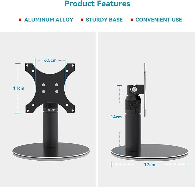 Tiltable Stand for Echo Show 21 & 15 (1st, 2nd Gen), Rotatable & Tiltable Up to 90 Degrees, Compatible with Echo Show 21, 15 1st & 2nd Gen, Aluminum Tabletop Stand