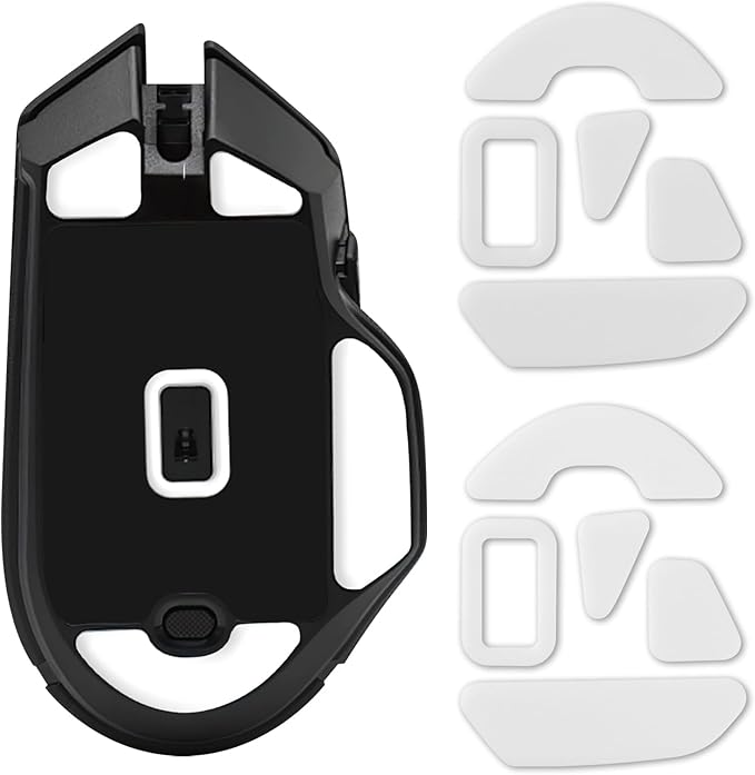 2 Pack V3 Wired Gaming Mouse Feet Sliding Stickers, Mice Glass Skates Pad, Replacement Glide Stickers for Smooth Control and Precision on Any Gaming Surface (Glide Mice Skates, White PTFE)