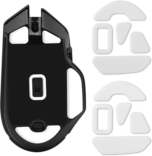 2 Pack V3 Wired Gaming Mouse Feet Sliding Stickers, Mice Glass Skates Pad, Replacement Glide Stickers for Smooth Control and Precision on Any Gaming Surface (Glide Mice Skates, White PTFE)