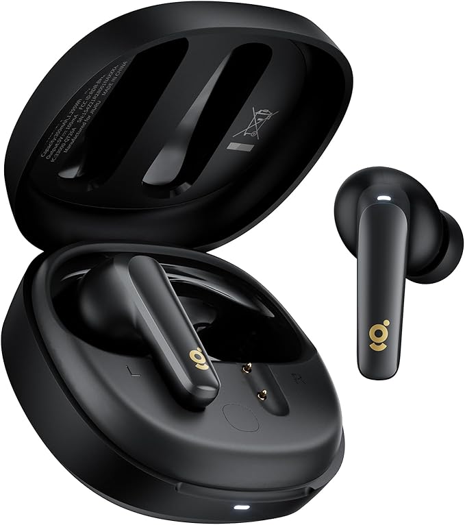 Wireless in-Ear Earbuds with 4 Mics ENC Call-Enhancing Rophones, 40H Playtime, Bluetooth 5.4, IPX5 Waterproof, True Wireless Earbuds for Laptops, Tablets, Smartphones, and Gym Workouts, Black