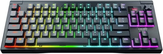 MX 8.3 TKL Wireless Mechanical Gaming Keyboard | LCD Display & Rotary Knob | Hot Swappable MX2A Red Switches | Starfall Grey