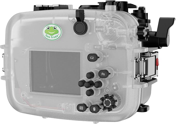 Sea frogs Camera Housing Compatible with Sony ZV-E1 with FE 16-35mm F4 ZA OSS Wide Angle Lens,Waterproof IPX8 Rated, 40m/130ft Depth Protection Underwater Camera Case, Ideal for Diving, Surfing