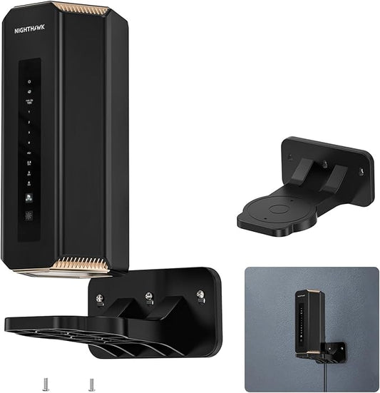 Wall Mount for Orbi WiFi 7 Router - Compatible with Orbi 970, 870, 770 Series & Nighthawk Wi-Fi 7 Mesh Systems, Orbi Secure Bracket Holder for Save Space & Boost Signal (RBEWMB-10000S) (Black, 1-Pack)