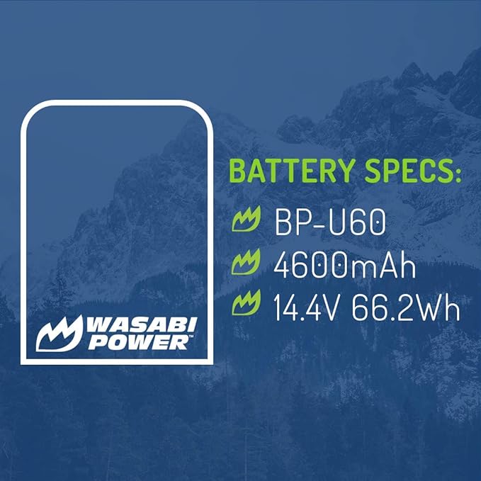 Wasabi Power Battery for Sony BP-U60 and Sony PMW-100, PMW-150, PMW-160, PMW-200, PMW-300, PMW-EX1, PMW-EX1R, PMW-EX3, PMW-EX160, PMW-EX260, PMW-EX280, PMW-F3, PXW-FS5, PXW-FS7