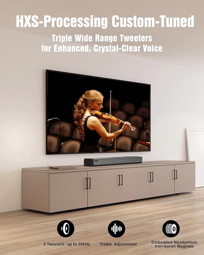 Hiwill 5.1ch Dolby Atmos Surround Soundbar w/ 6.5'' Big Wireless Subwoofer, Extend Soundstage, Deepen Bass, Clarify Dialogue, 2 Wired Rear Speakers Home Theater TV Sound Bar, eARC/Opt, HiElite A51PRO