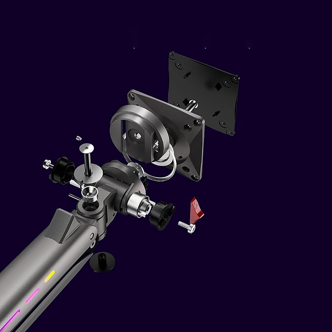 NB Gaming Monitor Arm or for 32 to 60 Inches Screen, Load up to 20 kg, VESA 75/100, RGB-Light, Heavy Duty, Multi Angle Adjustable, Premium Aluminum, Green