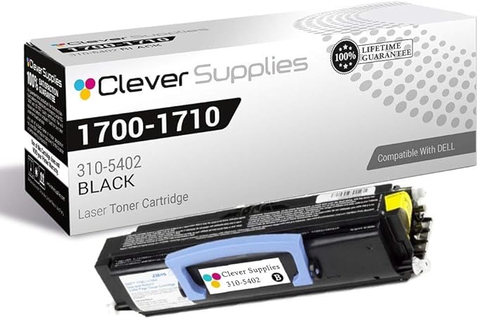 CS Replacement Toner Cartridge Compatible with Dell 1700 310-5402 Set Laser 1700 Laser 1700n Laser 1710 Laser 1710n