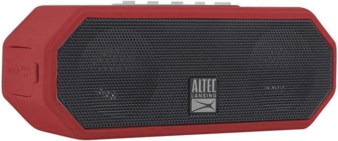 Altec Lansing LifeJacket H2O 4 - Waterproof Bluetooth Speaker, Durable & Portable Speaker with Voice Assistant, 10 Hour Battery Life & 100 Foot Range, True Red