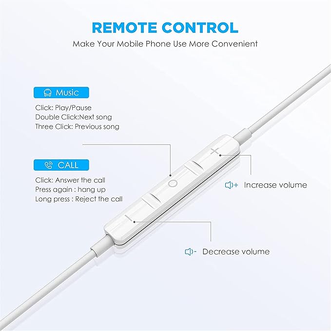 USB C Headphones for iPhone 17 16 15 Earbuds USB C Wired Earphones with Mic & Remote Control Noise Cancelling for iPhone 16 pro, iPad Pro, Galaxy S23/S22/S21/S20/Ultra Note 10/20, Pixel 7/6/6a/5/4