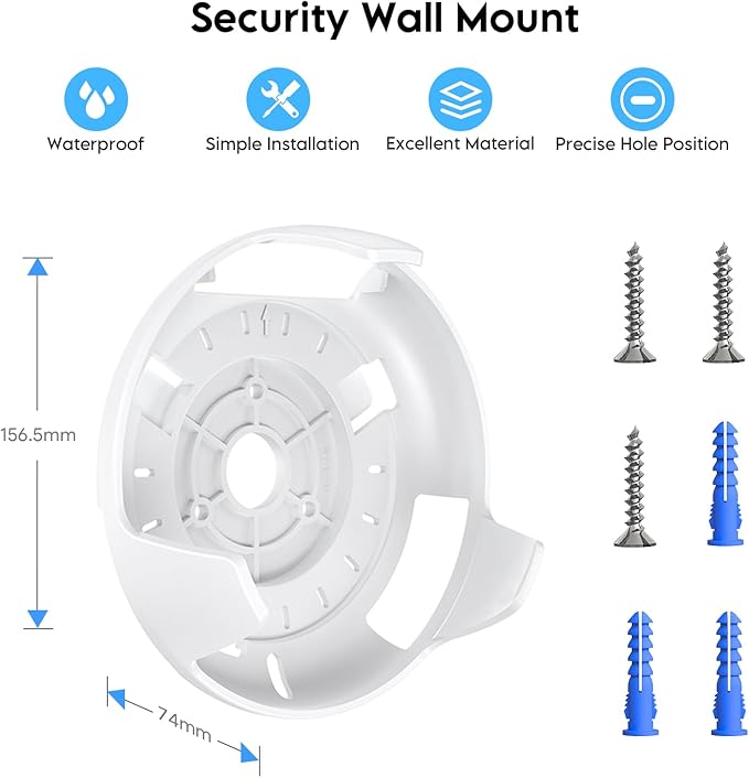 XLTTYWL Deco WiFi 7 Wall Mount Kit, Deco BE23/BE25/BE3600/BE5000 Router Mount Bracket Optimize Space&Cable Management for TP Decos 7 Dual-Band WiFi 7 Mesh Wi-Fi System (White, 1 Pack)