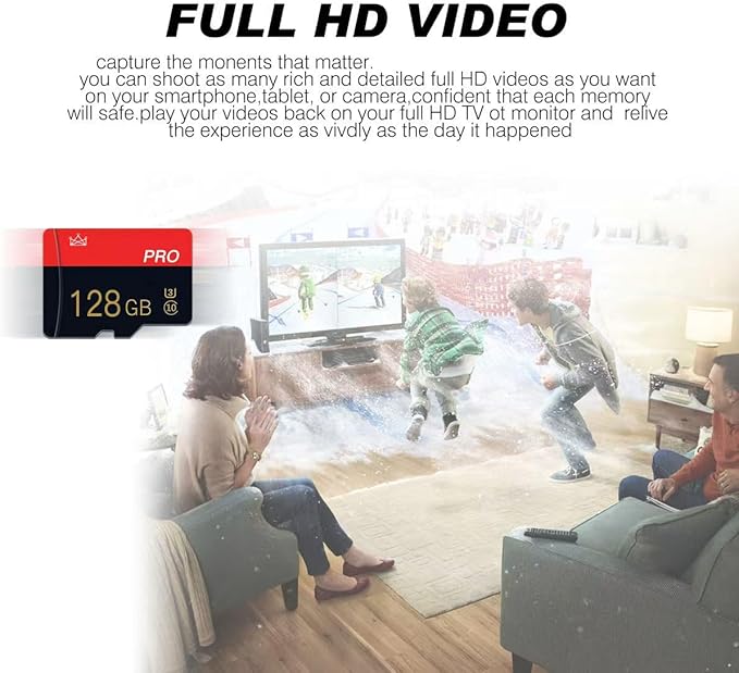 2 Pack Micro Memory Card 128GB Class 10 with Adapter High Speed Memory Card for Tablet,Drone