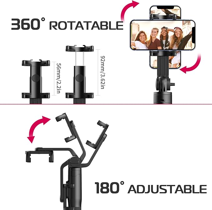 ULANZI SK-03 Selfie Stick Tripod, 64" Professional Stable Phone Tripod Stand for Smartphone/Action Camera, 3 in 1 Extendable Phone Holder with Detachable Remote for Travel Selfies Video Recording Vlog