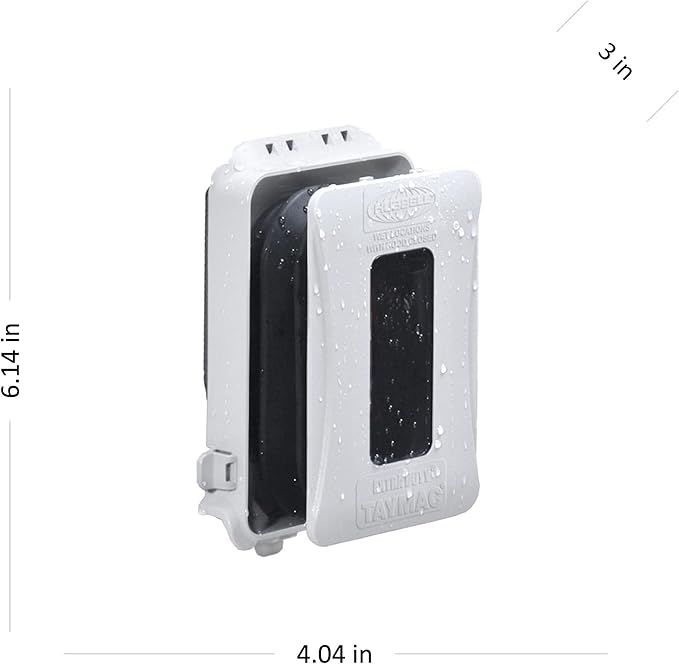 TAYMAC ML500W Single-Gang Mount 16-in-1 Flat Nonmetallic Weatherproof Vertical/Horizontal, 1-Pack, White