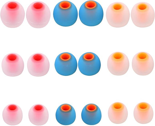 Silicone Replacement Earbud Tips Earbud Covers Ear Tips Fit for in-Ear Headphones (Inner Hole 3.8mm -5.1mm) Earbud Replacement Tips 9 Pairs