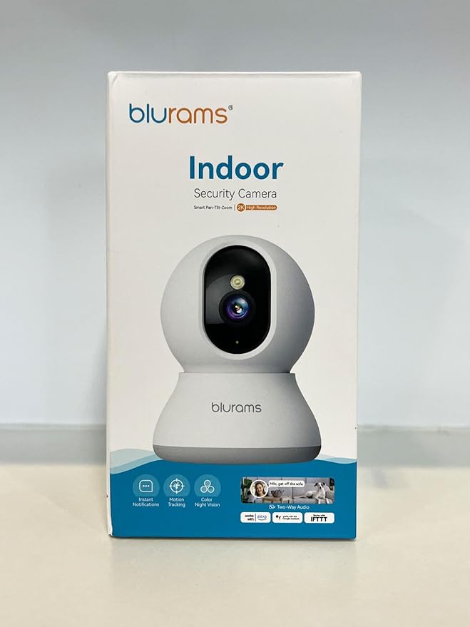 blurams Indoor Camera 2K, Cameras for Home Security 5G&2.4GHz, 360° Pet Camera w/Motion Tracking, Phone App, 2-Way Audio, IR Night Vision, Siren, Works with Alexa & Google Assistant