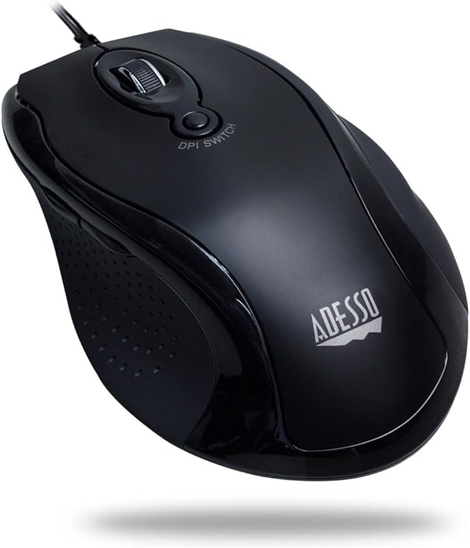 Adesso iMouse G2 - USB Ergonomic Optical Mouse Adjustable DPI Internet Navigational B, Black