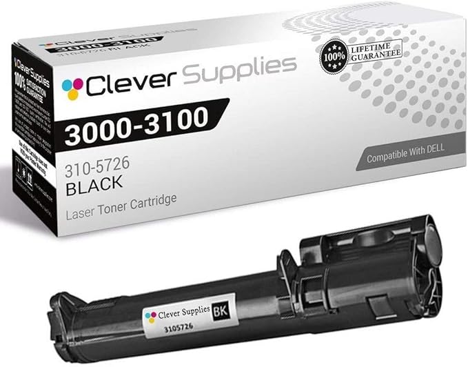 CS Replacement Toner Cartridge Compatible with Dell 3000 310-5726 Black 3000 3000cn 3100 3100cn 4000 Page Yield